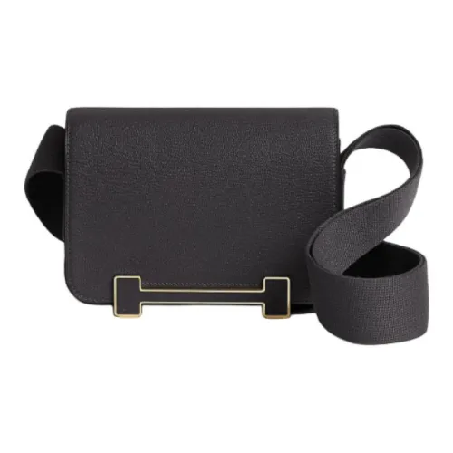 HERMES Geta Mysore Шевро Сумка через плечо Сумка на плечо Женская Черная