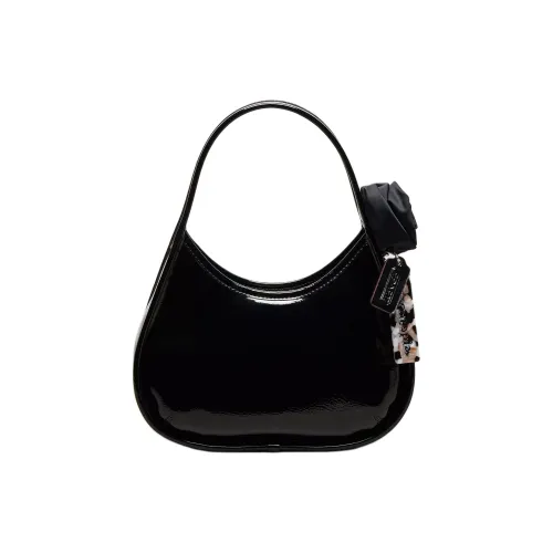 Coachtopia Ergo Лак Кожаная Сумка Средняя Женская Черная