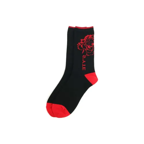 Yohji Yamamoto 1 пачка красные женские носки MID до икры