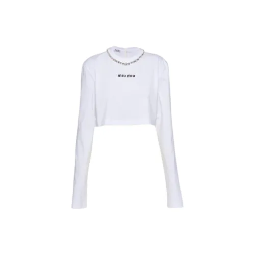 MIU MIU SS21 T-рубашка Женская Белая