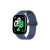 Полночный синий - Складная застежка, силиконовый ремешок