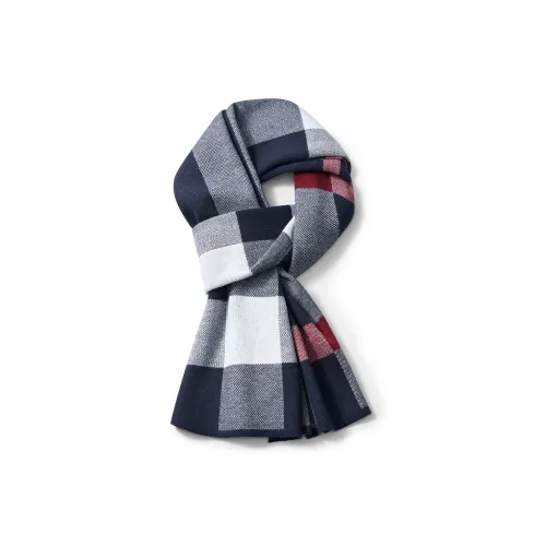 SEPTWOLVES Шарф из овечьей шерсти Шарф Унисекс Темно-синий Темно-серый Бежево-серый