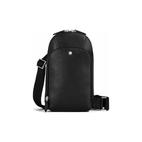 MONTBLANC Корова Кожа Sling Сумка Женская Черная