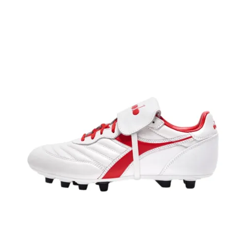 DIADORA Противоскользящие устойчивые к истиранию футбольные бутсы Мужские Белый Красный