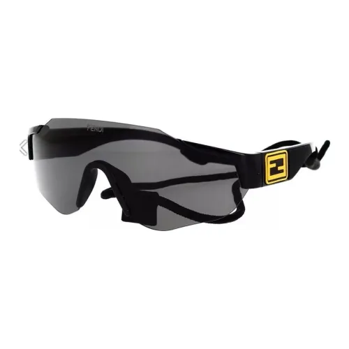 FENDI Ацетат Нерегулярная форма Солнцезащитные очки Мужской Черный