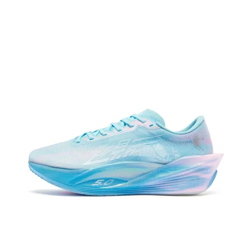 QIAODAN Phantom PB5,0 Беговые кроссовки Низкий топ Перистый синий Вишневый цветок Розовый Женские