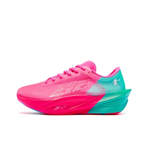 QIAODAN Phantom PB5,0 Беговые кроссовки Низкий топ Aurora Pink Lake Green Женские