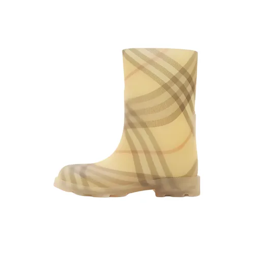 Burberry Высокие детские ботинки коричневого цвета для малышей