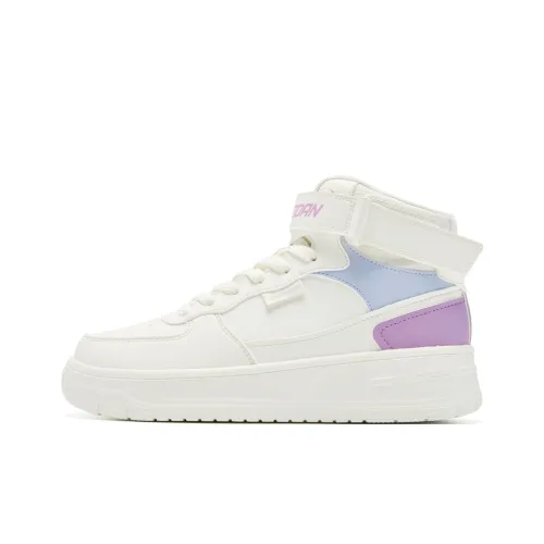 QIAODAN Покрытие Slip-Resistant Легкий Низкий Топ Скейтборд Кроссовки Женские Белые Синие