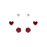 Сердце Розовый Набор из трех предметов