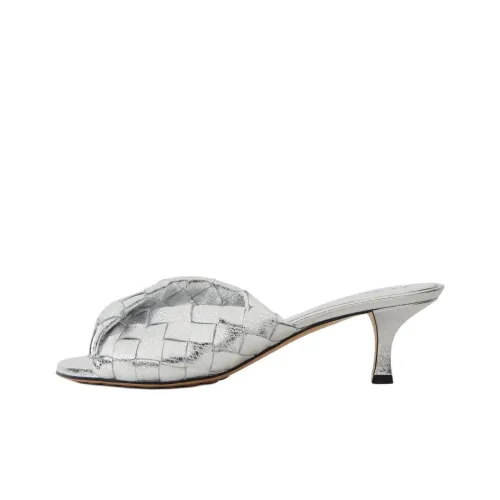 Bottega Veneta Слипоны 5 см Женские Серебряные