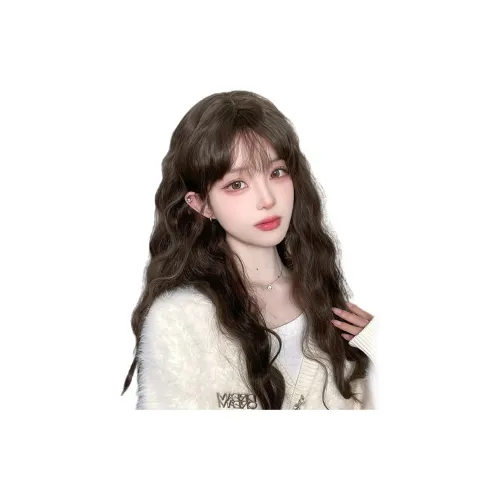 JUZIYE Длинный набор париков с кудрявыми волосами цвет холодный коричневый