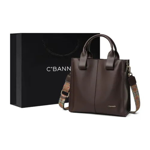 C°BANNER Коровья кожа с синтетической кожей через плечо одно плечо сумка большая женская винно-кофейный