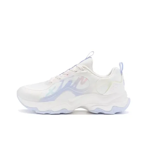 XTEP Man Dance Противоскользящий Устойчивый к истиранию Низкий Топ Повседневные Беговые кроссовки Женские Белые Фиолетово-розовые