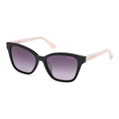 GUESS Пластик Квадратные Солнцезащитные очки Женские Черные