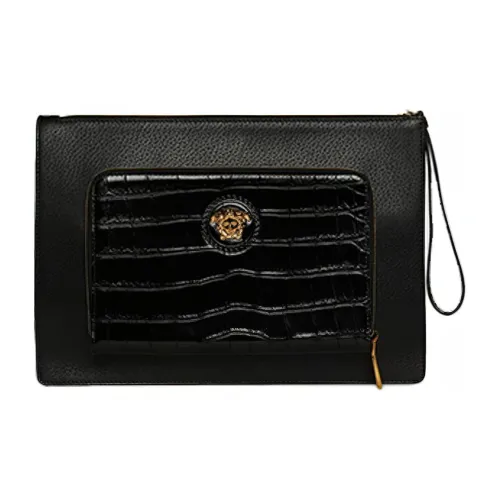 VERSACE Сумка через плечо из коровьей кожи Мужская Черная