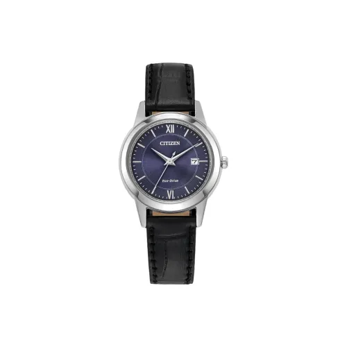 CITIZEN Eco Drive Series Светильник Кварцевый механизм Кожаный ремешок Часы Женские Фиолетовый циферблат