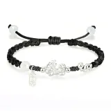 Богатый браслет-шнурок с спиралью [Черный]