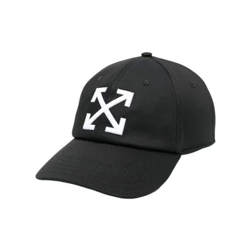 Off Белая хлопковая кепки Мужской Черный