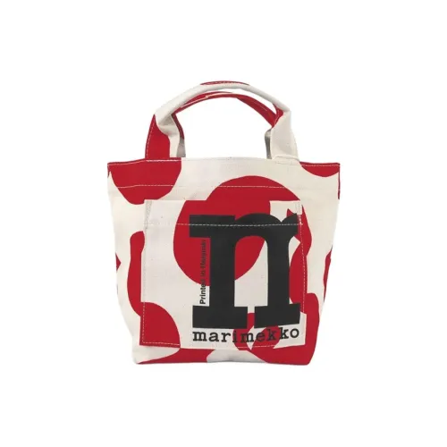 Marimekko совместная брендированная хлопковая сумка-тоут сумка для покупок мини-сумка женская красная