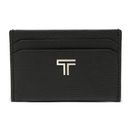 TUMI Stone Leather Cardholder Унисекс Черный