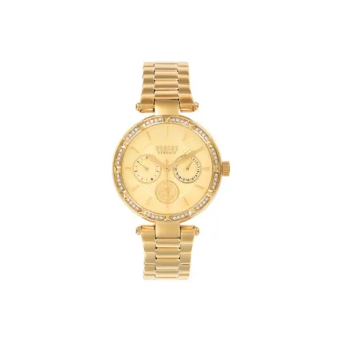 VERSUS Women's Watch Кварцевый механизм ремешок из нержавеющей стали 36 мм золотой циферблат