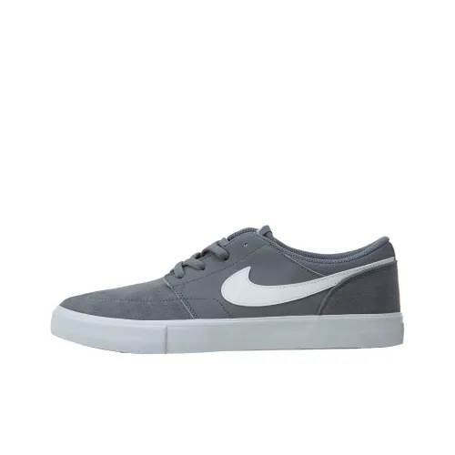Nike Slip-resistant Abrasion-resistant Low Top Skateboard Shoes Unisex Gray White Найк Slip-resistant Abrasion-resistant Низкие Кроссовки для скейтбординга Унисекс Серый Белый