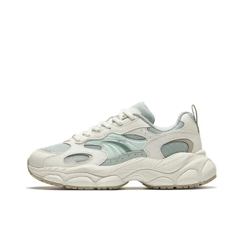 ANTA Little Millennium Износостойкий Амортизация Покрытие Низкий Топ Повседневная обувь Женская Белый Зеленый