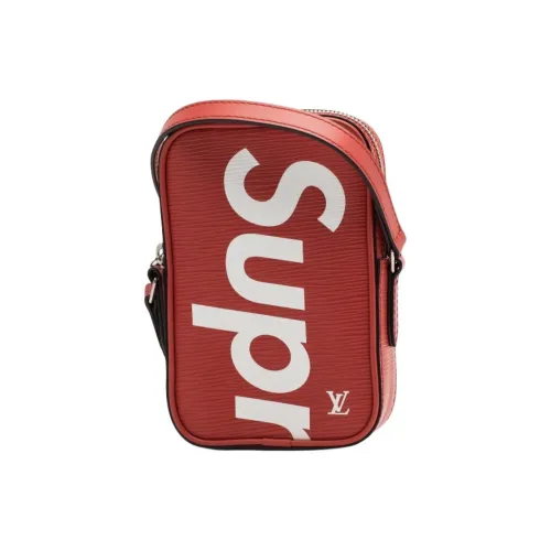 LOUIS VUITTON Сумка через плечо из кожи EPI с холстом мини унисекс красный