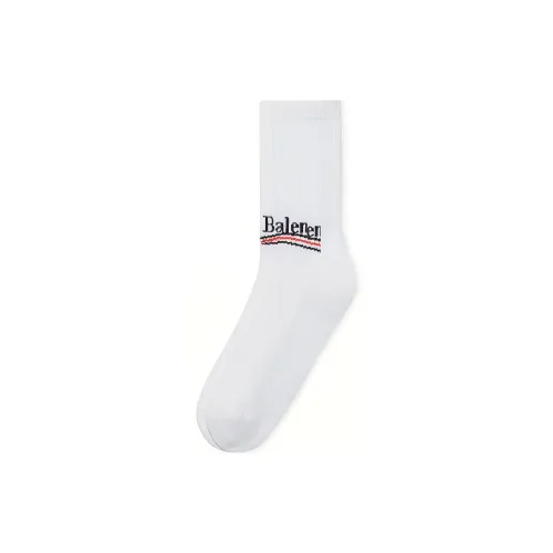 Balenciaga High Socks Men's 1 Pack White Баленсиага Высокие Носки Мужские 1 Пачка Белый