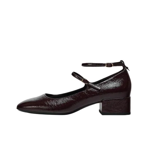 ZARA Туфли Мэри Джейн Коричневые Женские