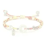 Браслет-шнурок с бусинами "Coiled Благословение" [Розовый]