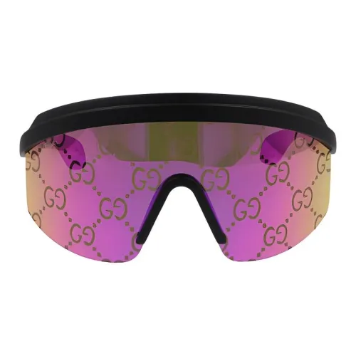 GUCCI Пластик Нерегулярная форма Солнцезащитные очки Женские Черный