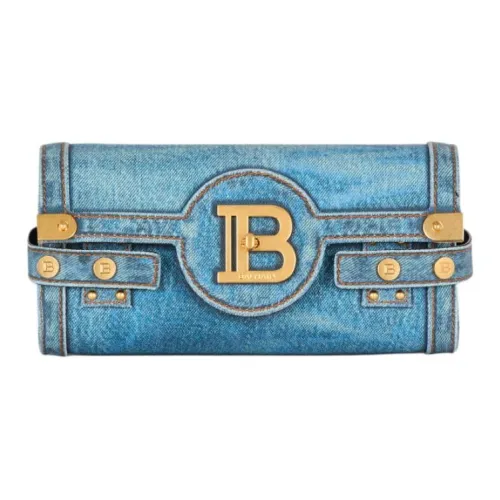 BALMAIN B Buzz Хлопок Клатч Женский Синий
