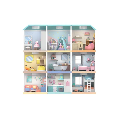 POP MART POP MART IP POP DIY Cottage Nine Cottage Sets Модные Фигурки 14 см
