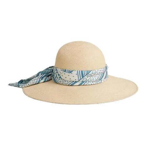 HERMES Солома Шелк Шапки и Кепки Женские Бежевые