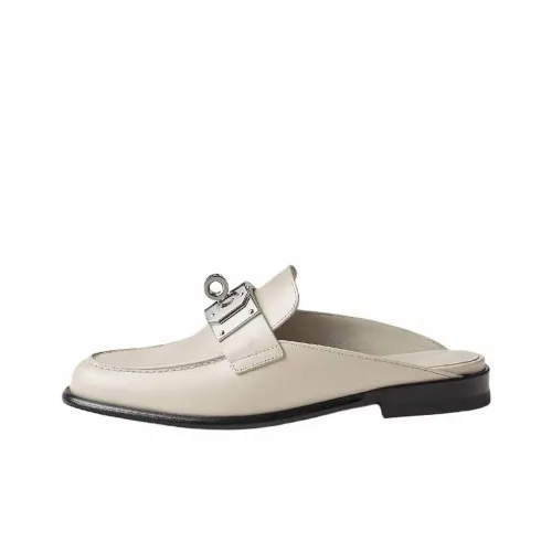 HERMES Домашние тапочки Женские Бежевые