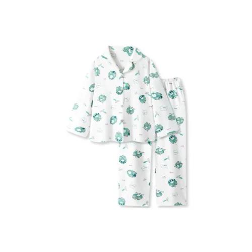 XIAFENYAN Пижама Подарочная коробка Женская Белый Зеленый