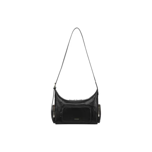 Tanita West Коровья кожа Сумка на плечо Женская Черная