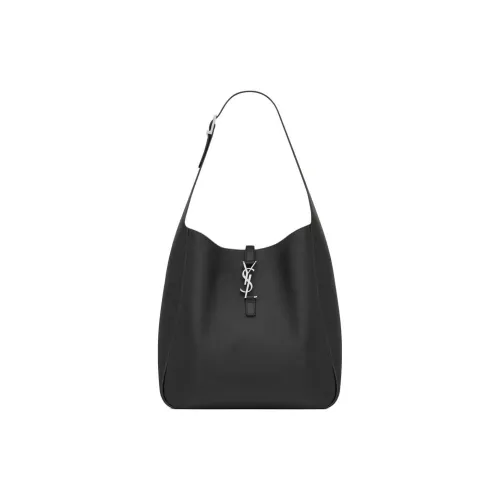 SAINT LAURENT LE5A7 Телячья кожа Сумка через плечо Большая Женская Черная