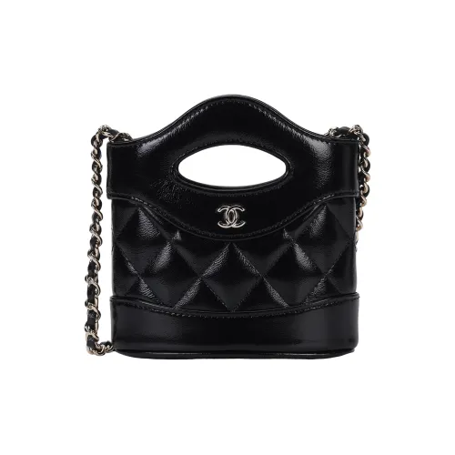 CHANEL Sheepskin Картофель фри Ведро Сумка Сумка через плечо Мини Сумка Женская Черная