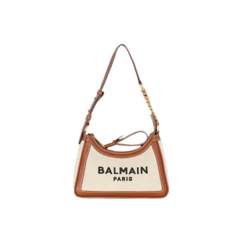 BALMAIN Хлопок Плечевая сумка Женская Бежевая