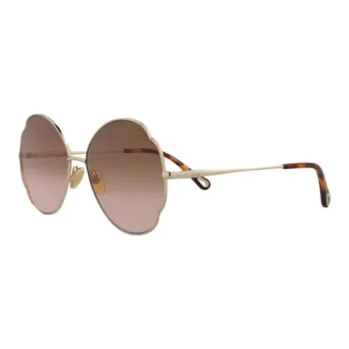 Chloe Круглые Солнцезащитные очки Женские Золотые