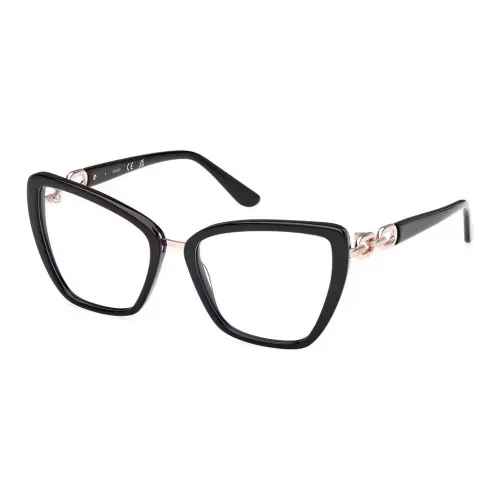 GUESS Пластик Кошачий глаз Оправы для очков Женские Черный