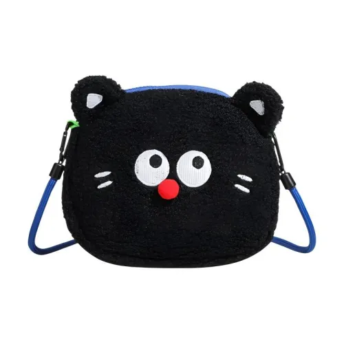 MINLUBAOLUO Плюшевая сумка через плечо стандартная женская черная