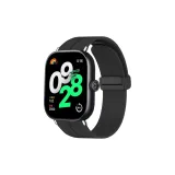 Чёрный - Складная застёжка, силиконовый ремешок