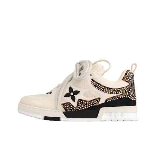 LOUIS VUITTON Skate 2025 Early Spring Коллекция для мужчин MID Скейтборд Кроссовки Мужские Белые