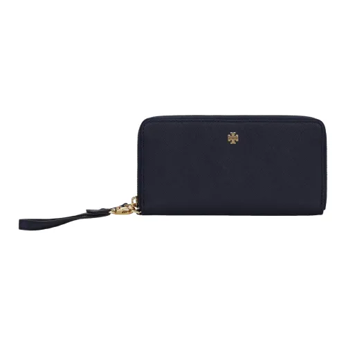 TORY BURCH Emerson Кожаный клатч держатель для карт кошелек большой женский темно-синий