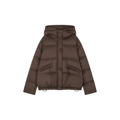 Mo Han Yi Mei Пуховик Женские Туманный Коричневый