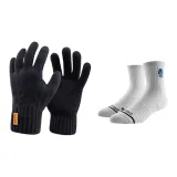 Чёрный + Ace Белый Носки до бедра